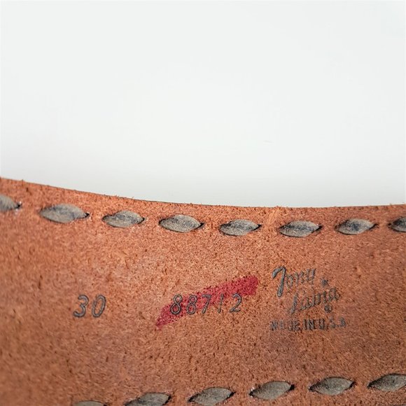 Tony Lama leather waist belt. - Picture 4 of 4